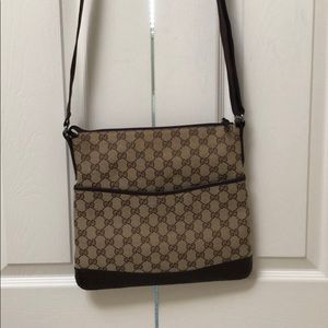 Authentic Gucci monogram crossbody purse